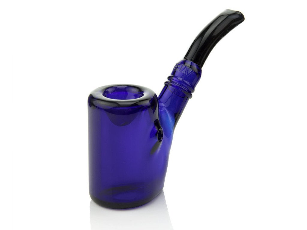 Blue Grav Sitter Sherlock Pipe Fat Buddha Glass