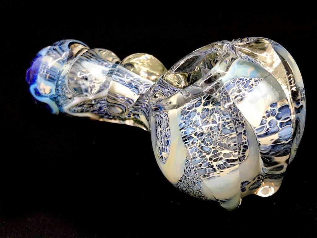 Fat Buddha Glass Pipe Blue Wave Pipe
