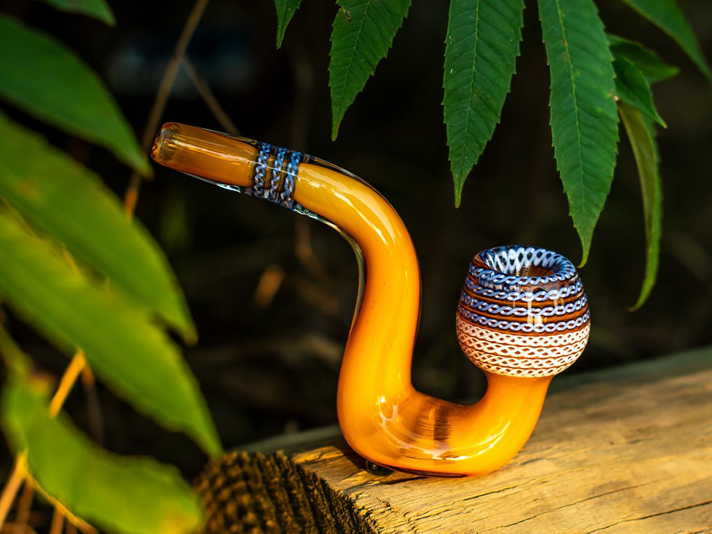 Fat Buddha Glass Pipe Cane Sherlock Glass Pipe