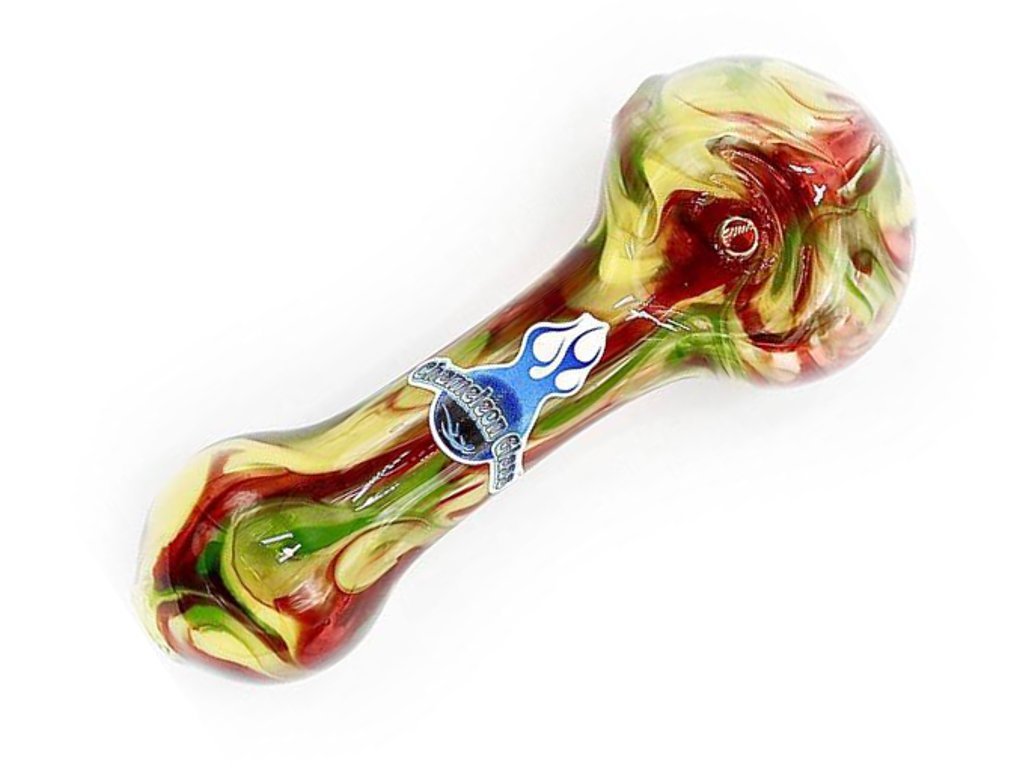 Chameleon Glass Granitized Rasta Pipe