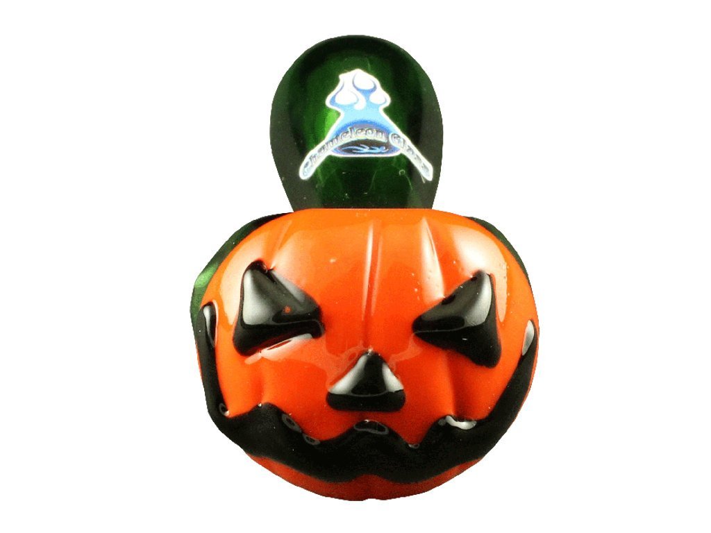 Chameleon Glass Jack-O-Lantern Pipe