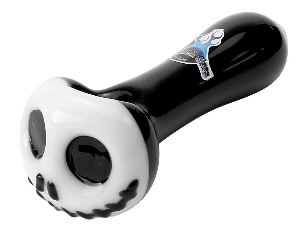 Chameleon Glass Skellington Spoon Pipe Fat Buddha Glass