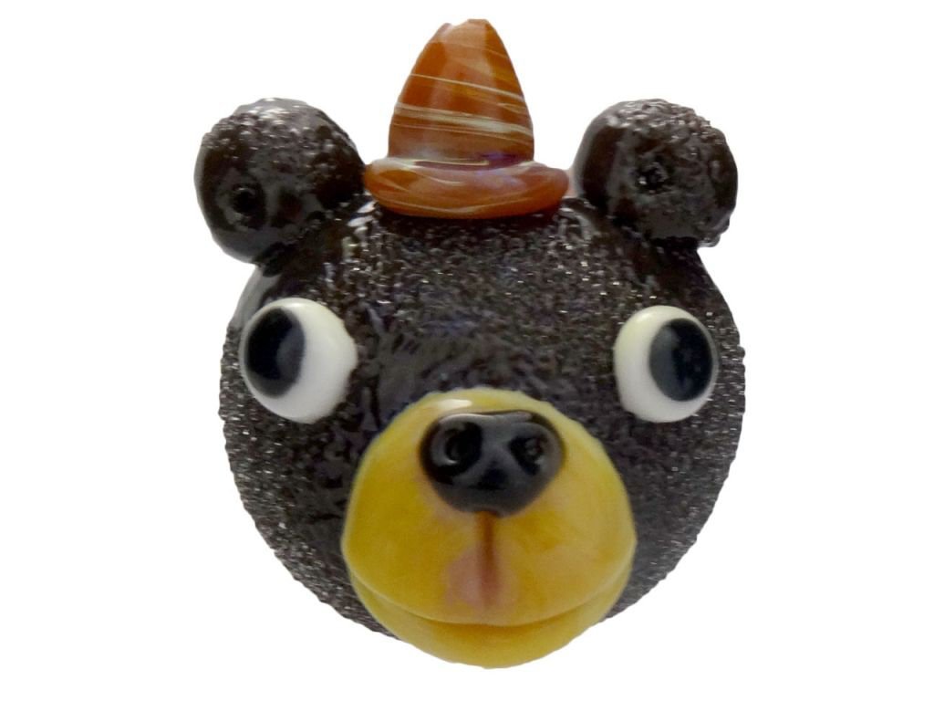 Chameleon Glass Smoky Bear Pipe Fat Buddha Glass