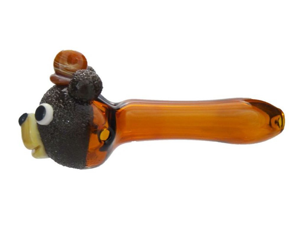 Chameleon Glass Smoky Bear Pipe Fat Buddha Glass