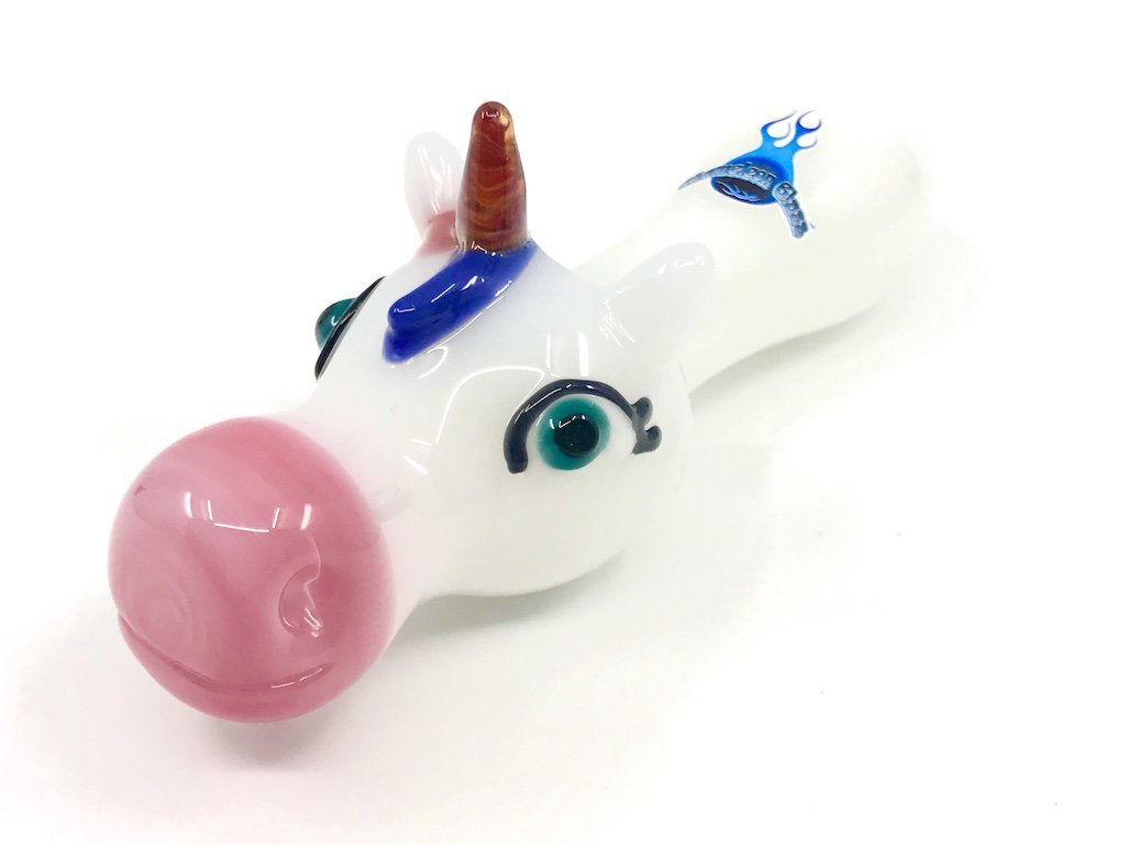 Chameleon Glass Unicorn Pipe Fat Buddha Glass