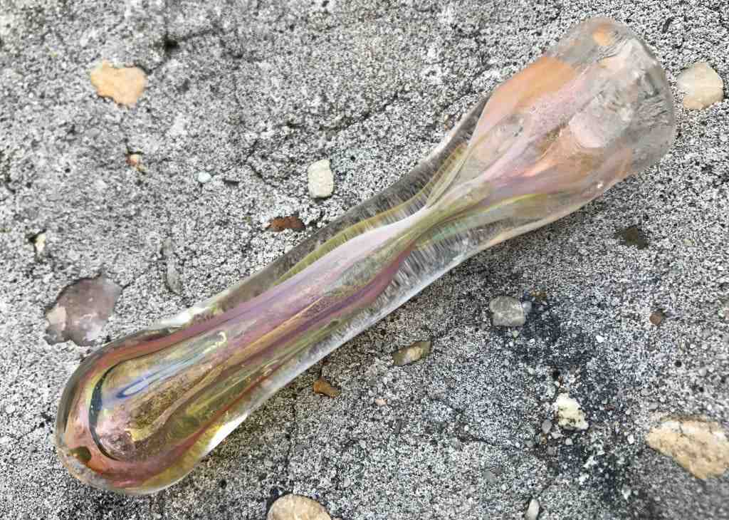 Fat Buddha Glass Pipe Chillum 24k Gold Fumed One-hitter