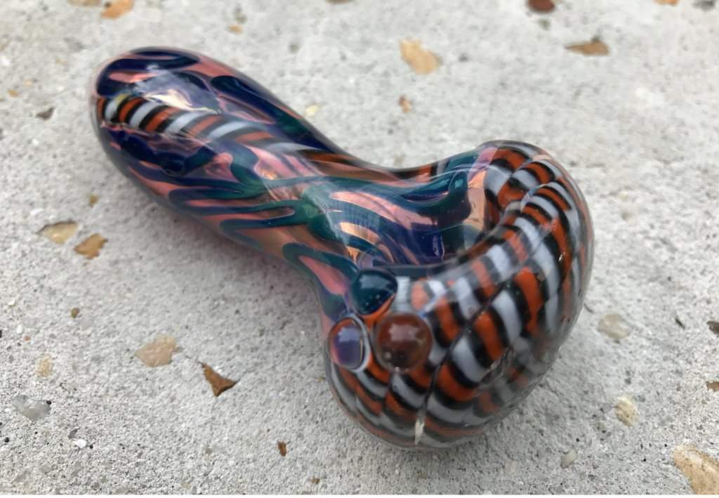 Fat Buddha Glass Pipe Color Changing 24k Gold Fumed Glass Pipe KS4