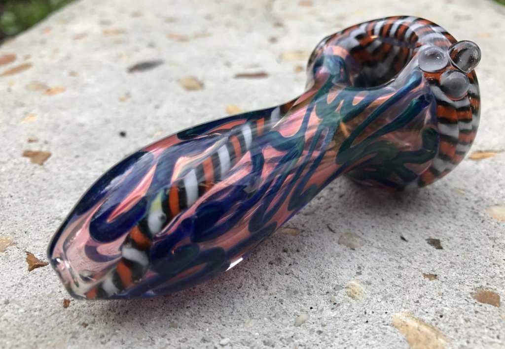 Fat Buddha Glass Pipe Color Changing 24k Gold Fumed Glass Pipe KS4