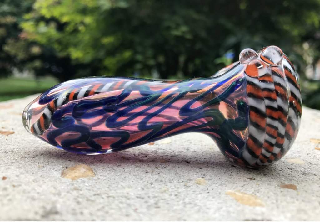 Fat Buddha Glass Pipe Color Changing 24k Gold Fumed Glass Pipe KS4