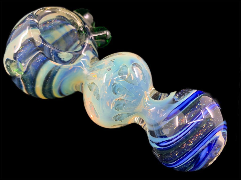 Color Changing Dual Dichroic Pipe Fat Buddha Glass