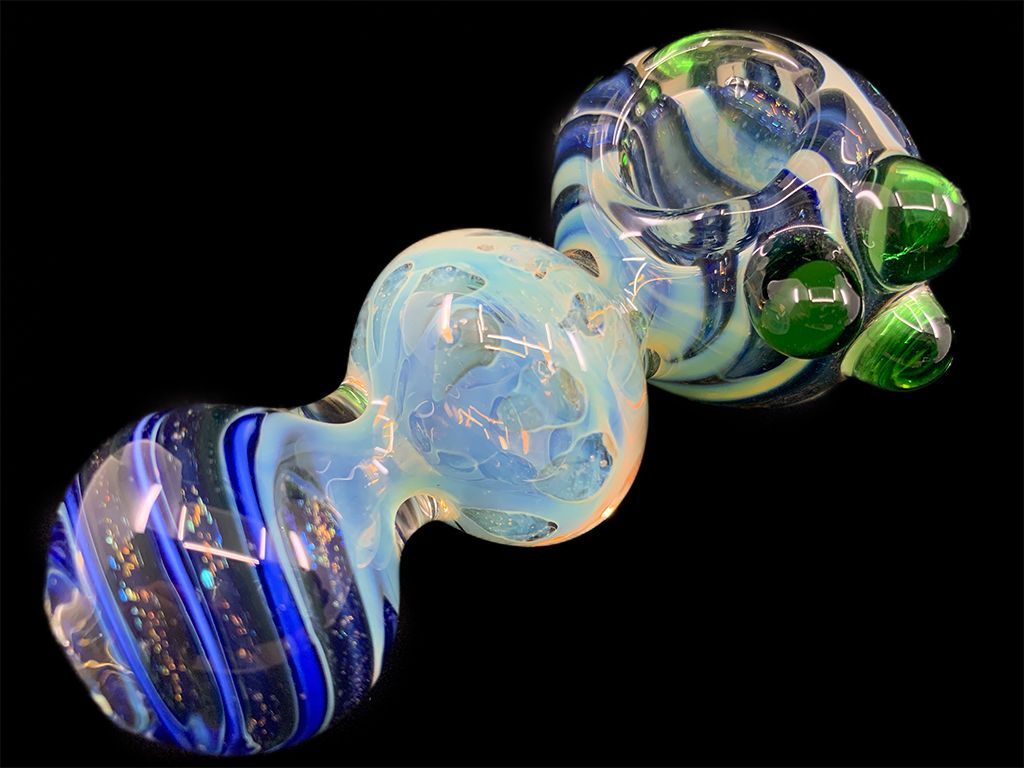 Color Changing Dual Dichroic Pipe Fat Buddha Glass