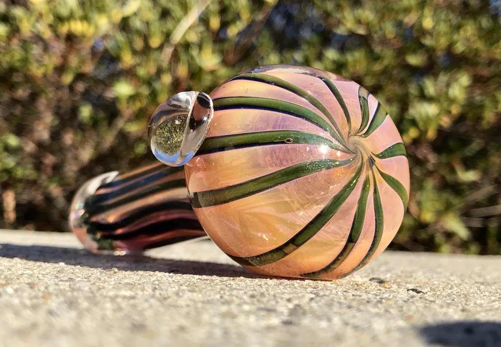 Fat Buddha Glass Pipe Color Changing Gold Pipe