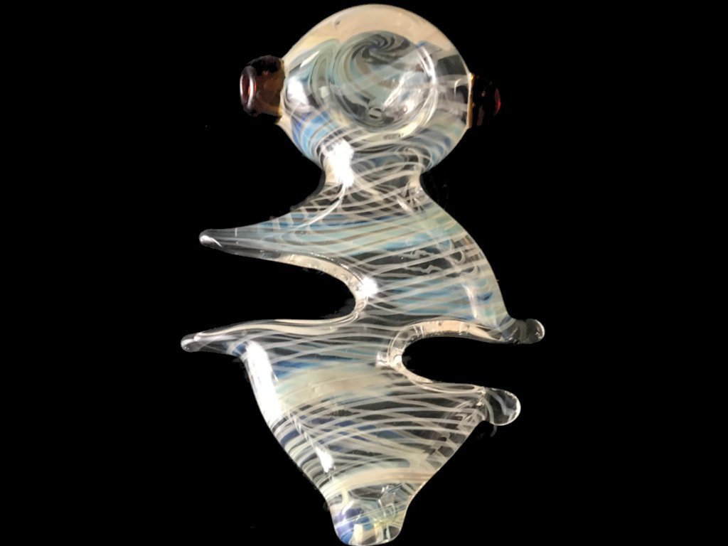 Color Changing Leaf Pipe Fat Buddha Glass