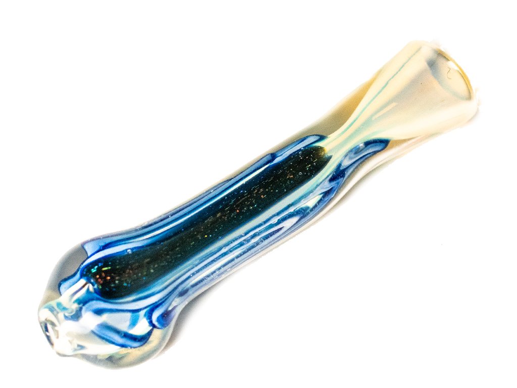 Dichroic River Chillum Fat Buddha Glass
