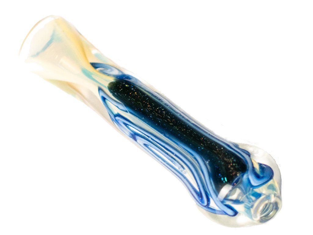 Dichroic River Chillum Fat Buddha Glass