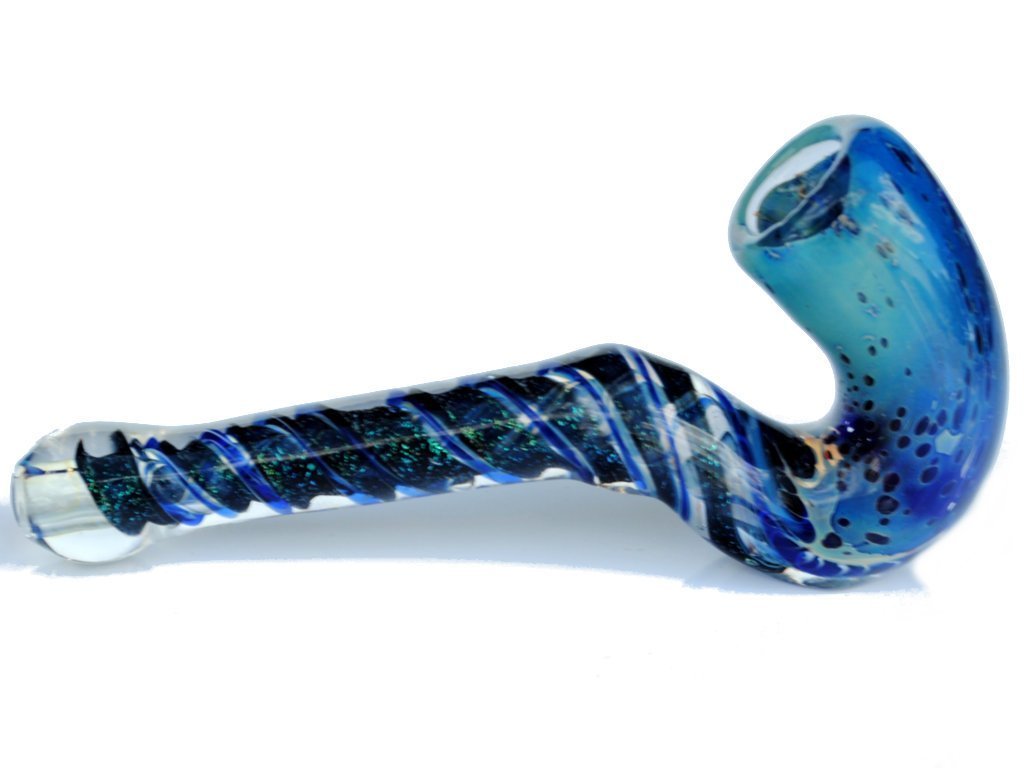 Dichroic Sherlock Pipe Fat Buddha Glass