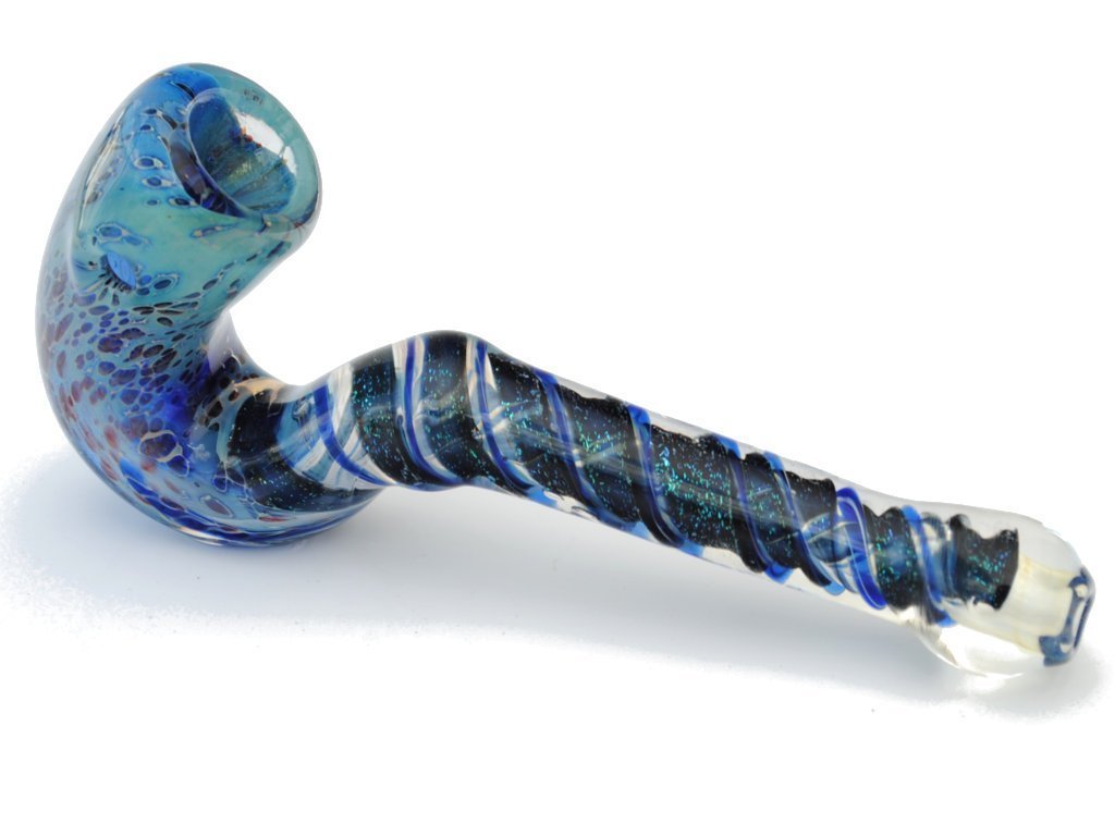 Dichroic Sherlock Pipe Fat Buddha Glass