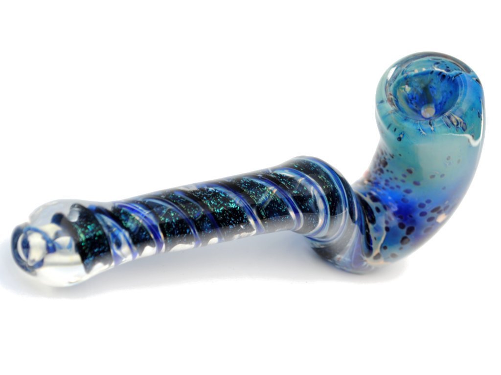 Dichroic Sherlock Pipe Fat Buddha Glass
