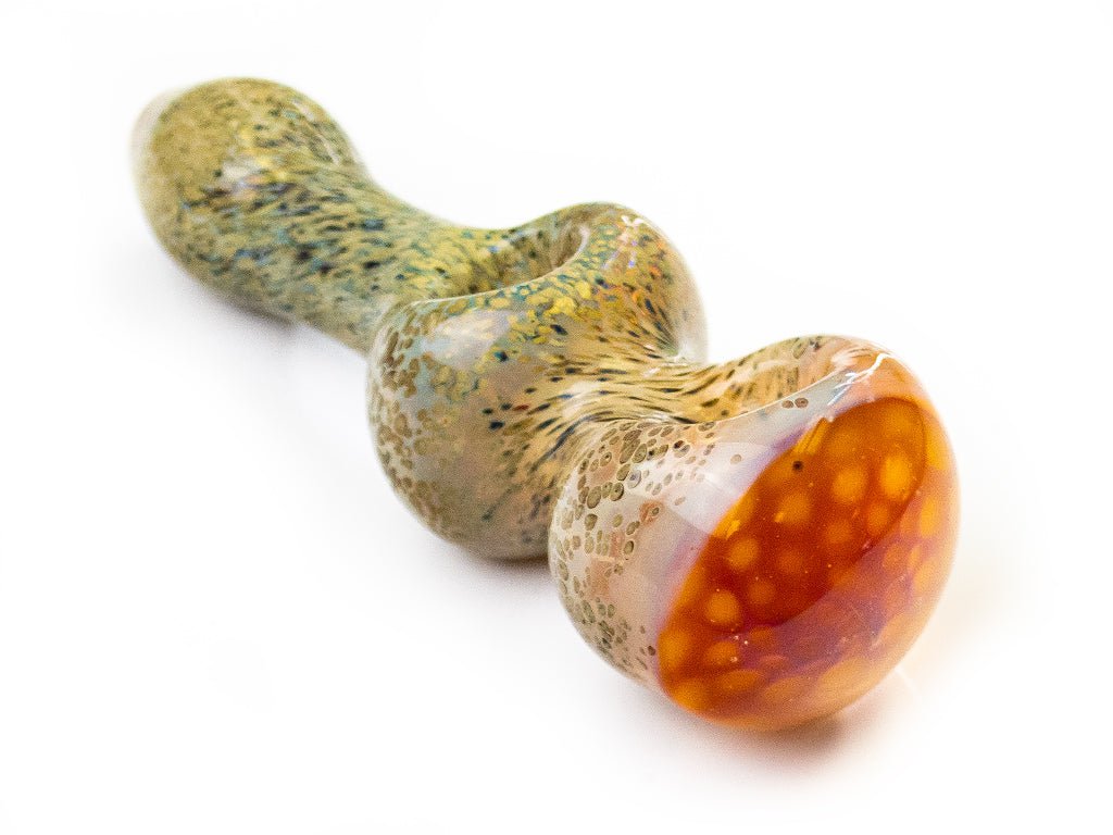 Fat Buddha Glass Pipe Double Bowl Hand Pipe