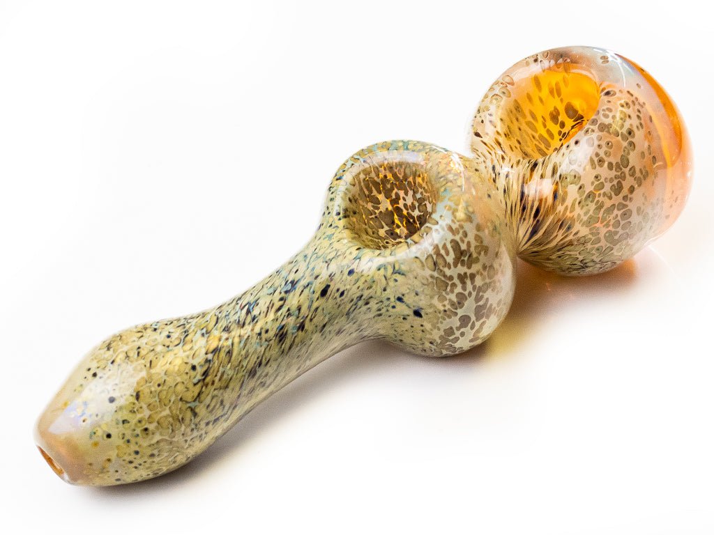 Fat Buddha Glass Pipe Double Bowl Hand Pipe