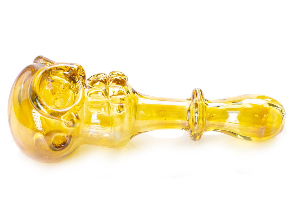 Fat Buddha Glass Pipe Double Bowl Skull Pipe