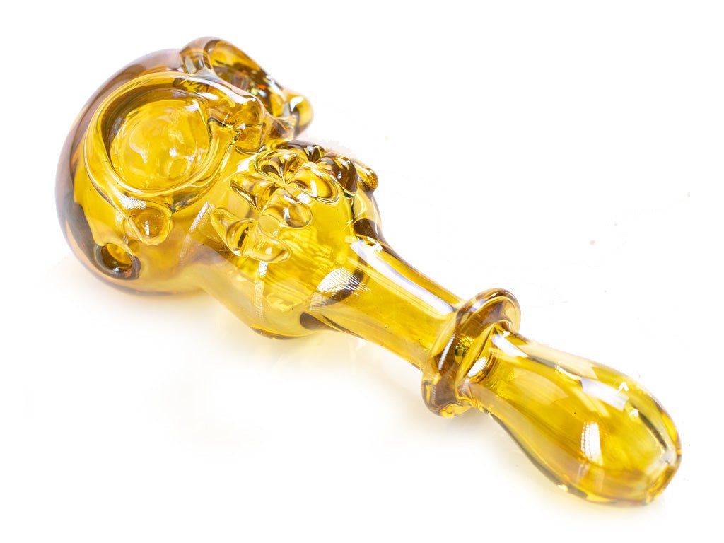 Fat Buddha Glass Pipe Double Bowl Skull Pipe