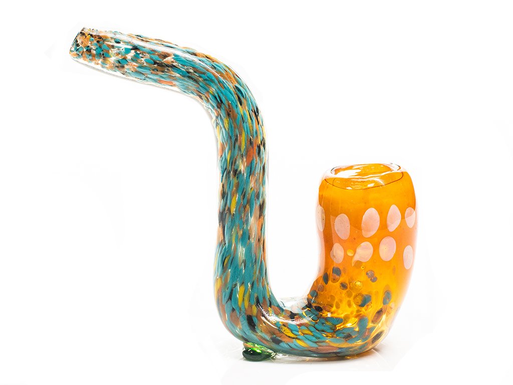 Earth Tone Sherlock Pipe Fat Buddha Glass