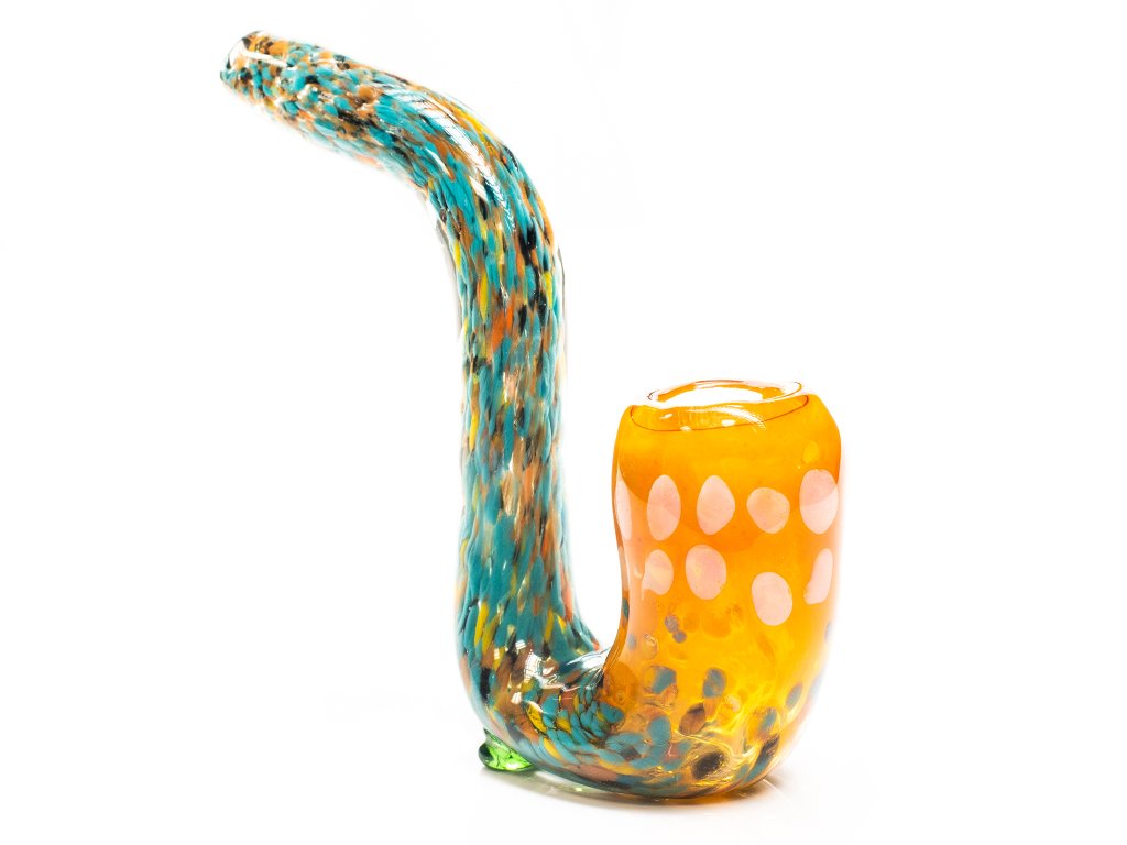 Earth Tone Sherlock Pipe Fat Buddha Glass