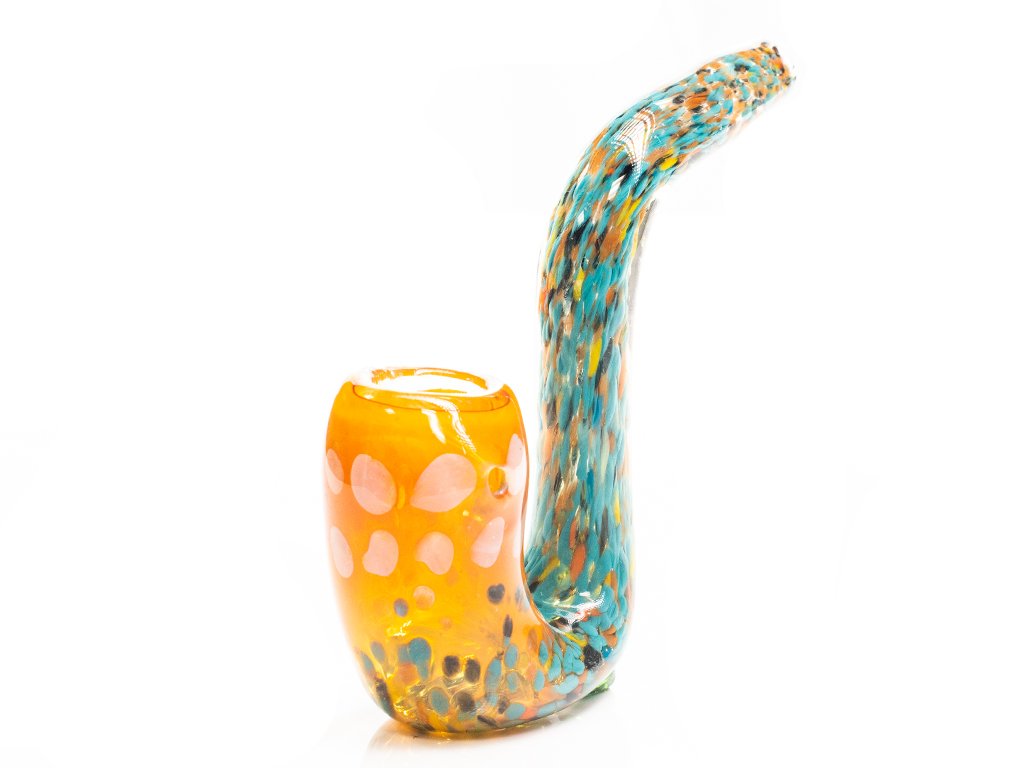 Earth Tone Sherlock Pipe Fat Buddha Glass