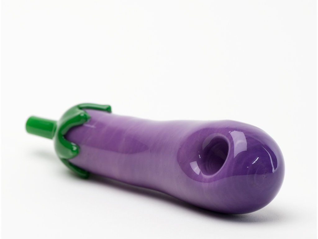Eggplant Pipe Fat Buddha Glass