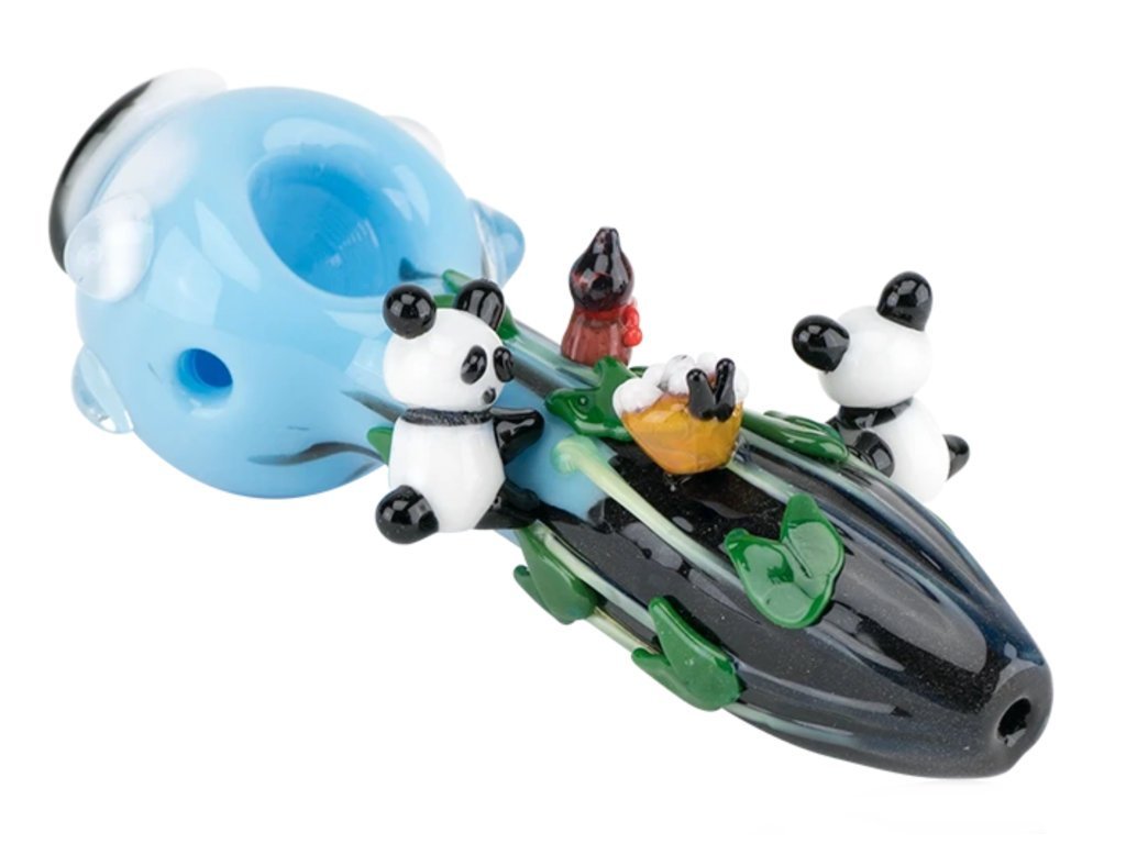Climbing Pandas Pipe Fat Buddha Glass