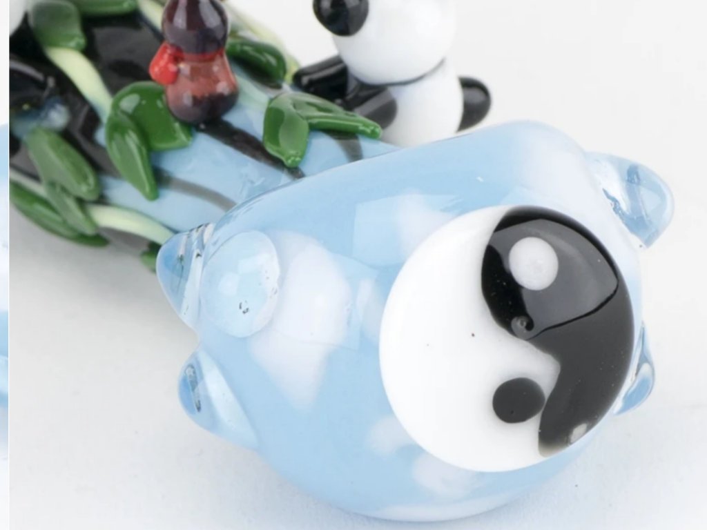 Climbing Pandas Pipe Fat Buddha Glass