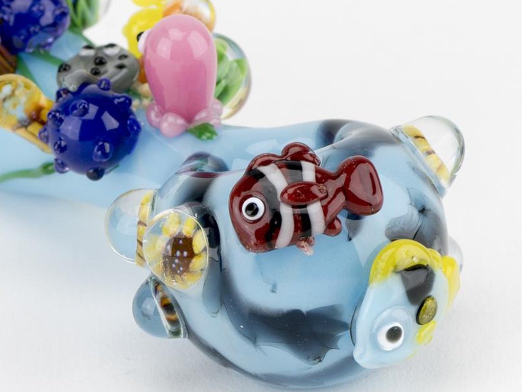Great Barrier Reef Pipe Fat Buddha glass