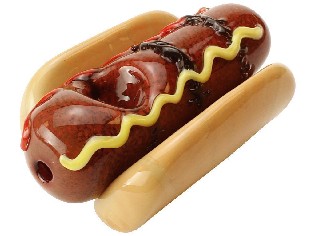 Hot Dog Pipe Fat Buddha Glass