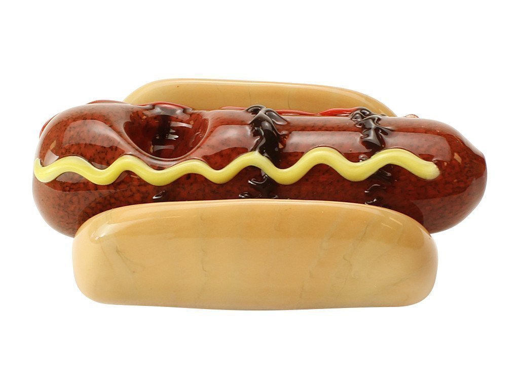 Hot Dog Pipe Fat Buddha Glass