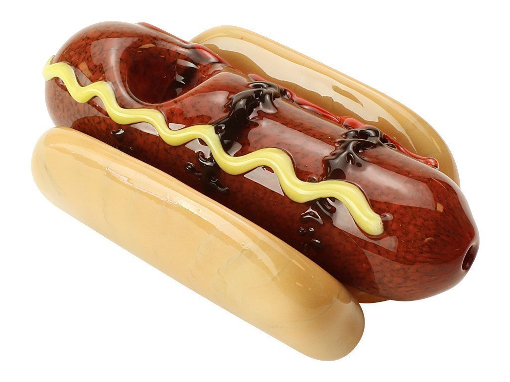 Hot Dog Pipe Fat Buddha Glass
