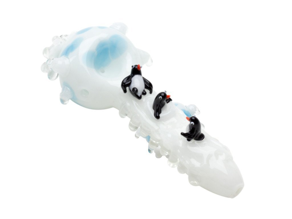 Ice Penguins Pipe Fat Buddha Glass