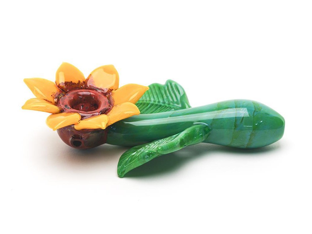 Sunflower Sherlock Pipe - Fat Buddha Glass