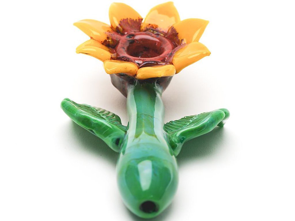 Sunflower Sherlock Pipe - Fat Buddha Glass