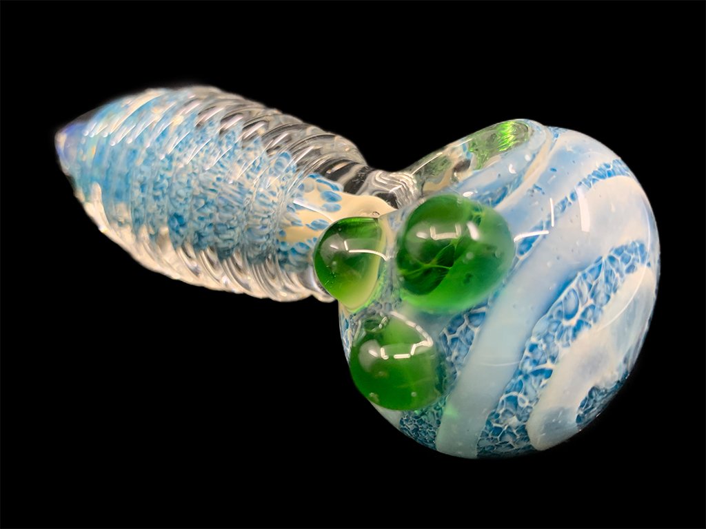 Fire & Ice Glass Pipe Fat Buddha Glass