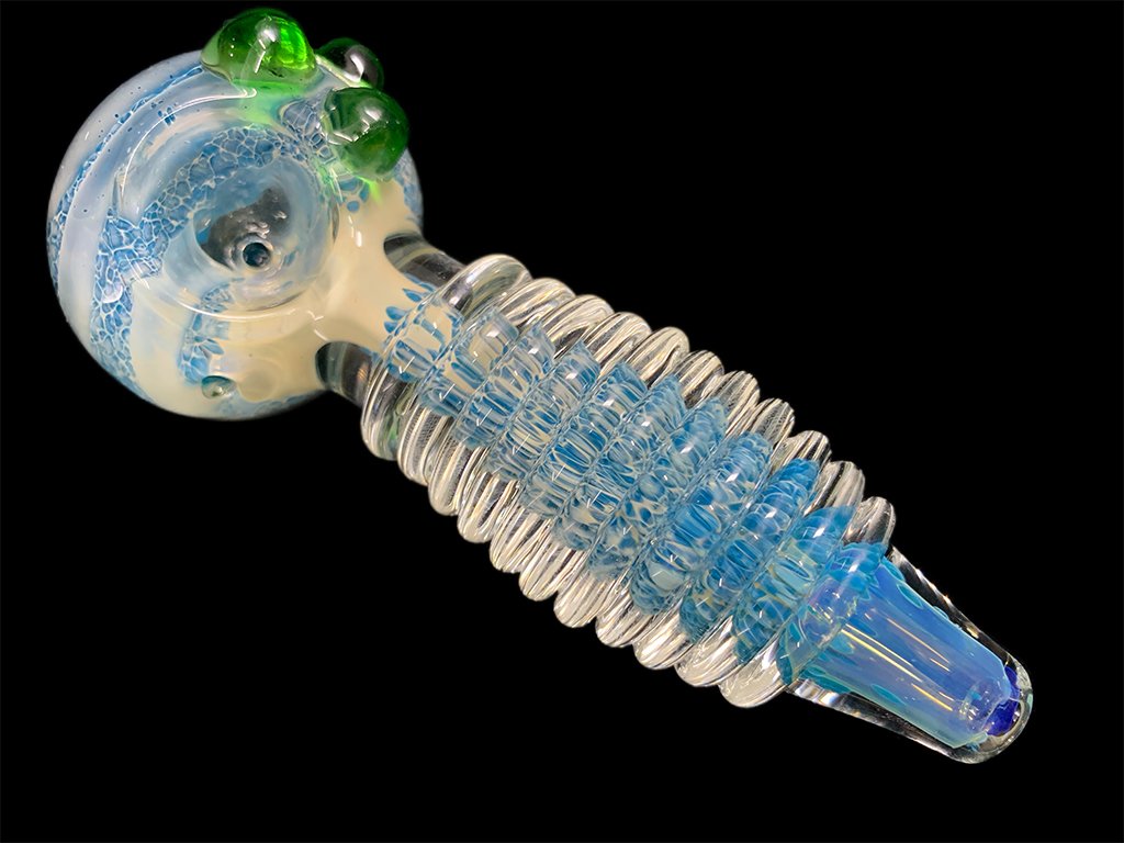 Fire & Ice Glass Pipe Fat Buddha Glass