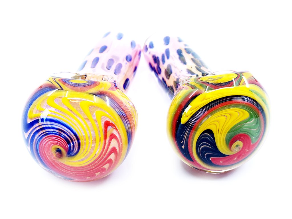 Fumed Wig Wag Pipe Fat Buddha Glass