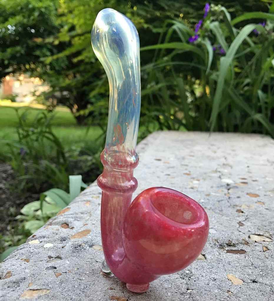 Fat Buddha Glass PIpe Glass Pipe Red Sherlock Smoking Pipe KS61
