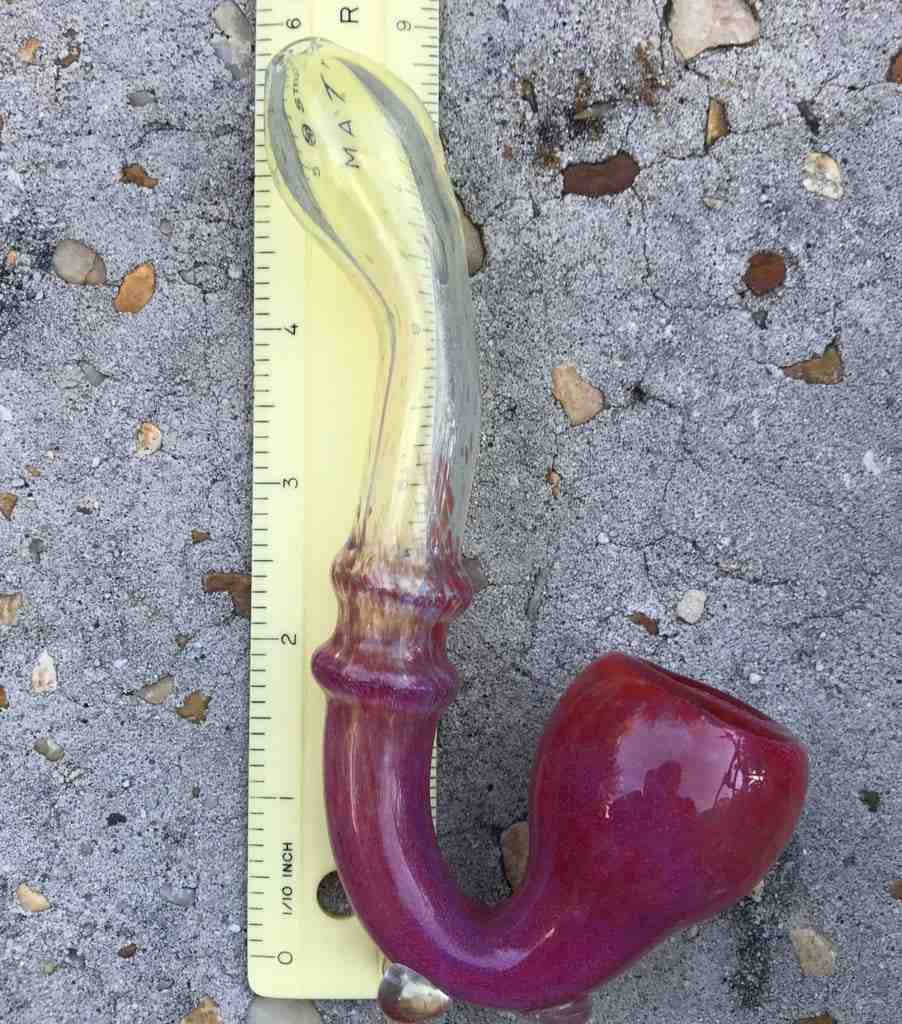 Fat Buddha Glass PIpe Glass Pipe Red Sherlock Smoking Pipe KS61