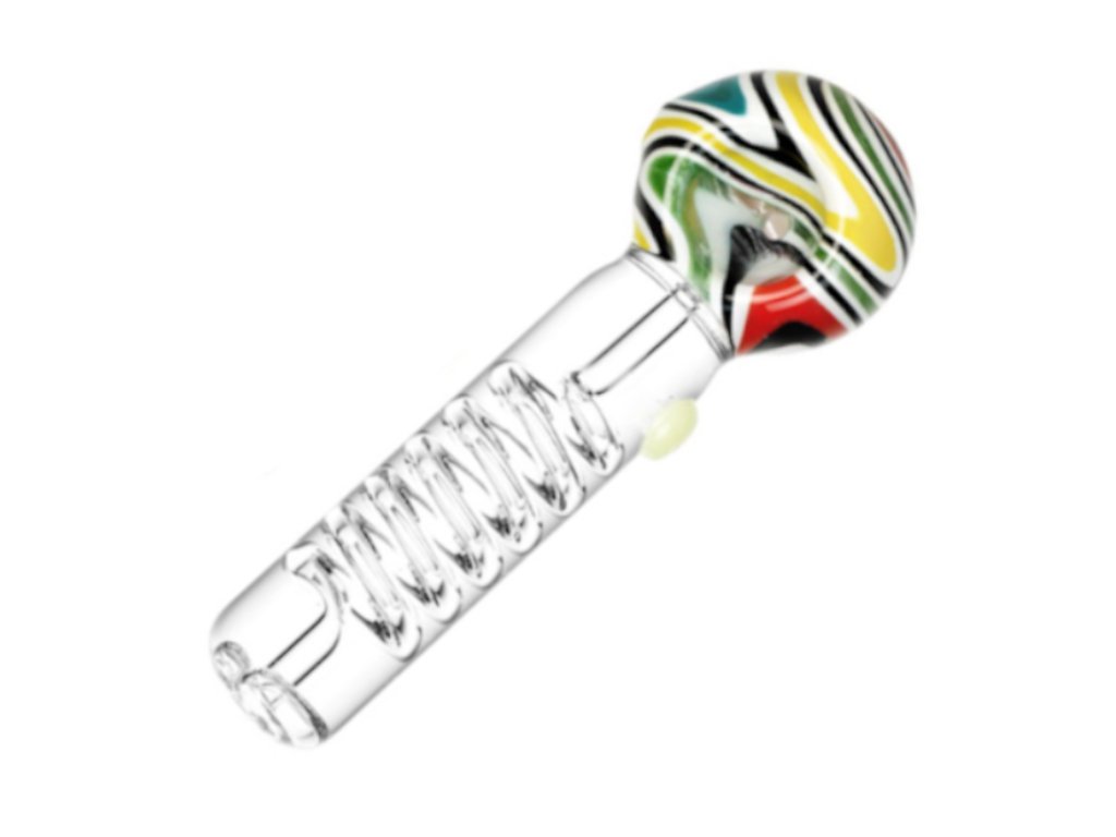 Glycerin Freezable Coil Pipe Fat Buddha Glass
