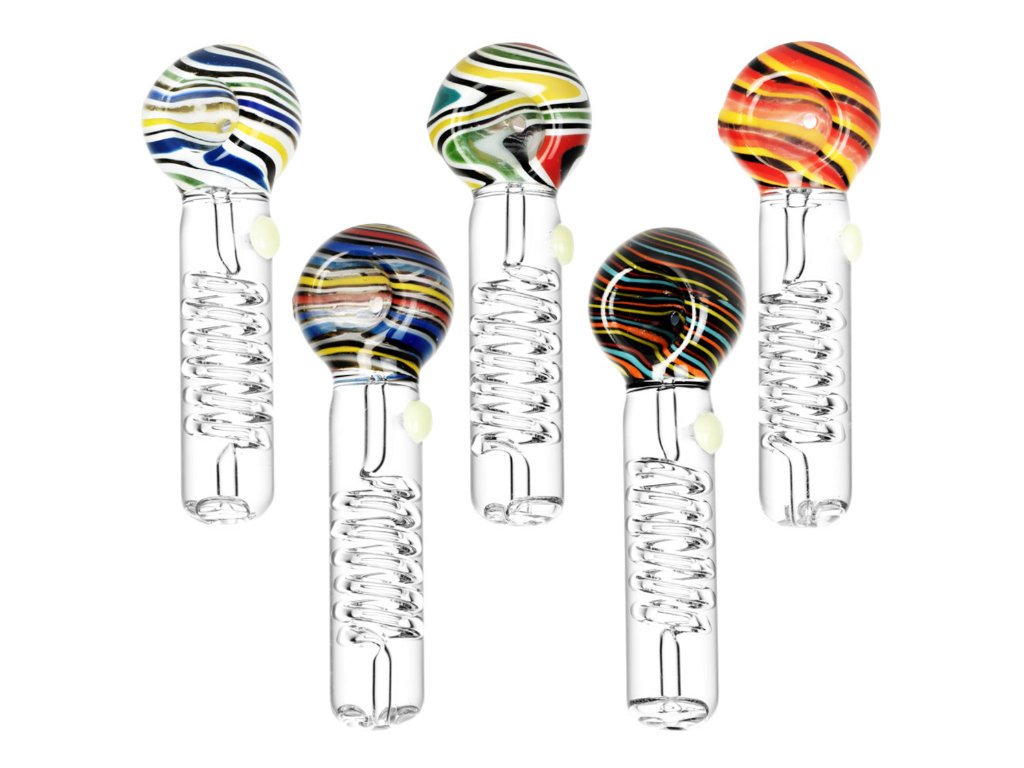 Glycerin Freezable Coil Pipe Fat Buddha Glass