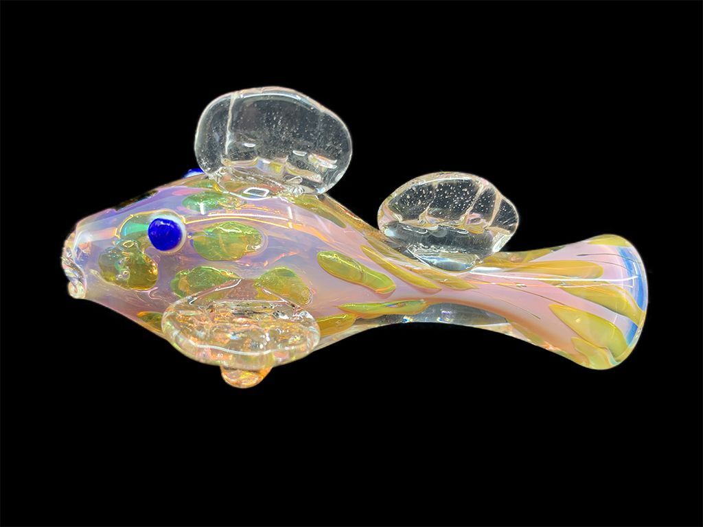 Fish Chillum One Hitter Fat Buddha Glass