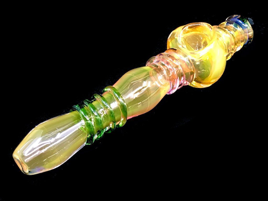 Gold Bar Pipe Fat Buddha Glass