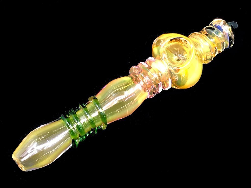 Gold Bar Pipe Fat Buddha Glass