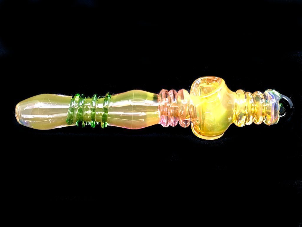 Gold Bar Pipe Fat Buddha Glass
